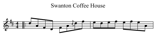 Swanton Coffee House - staff notation