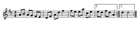 Swedish mazurka - staff notation