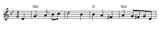 Swedish Waltz - staff notation