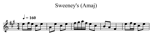 Sweeney's (Amaj) - staff notation