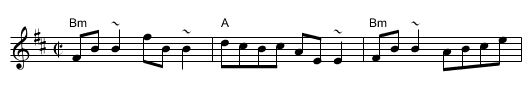 Sweeney's Buttermilk - staff notation