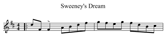 Sweeney's Dream - staff notation