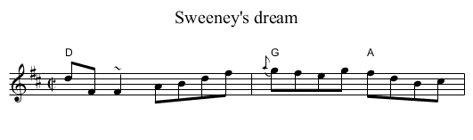 Sweeney's dream - staff notation
