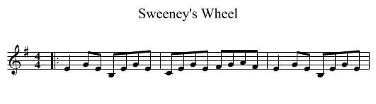 Sweeney's Wheel - staff notation