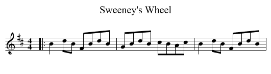Sweeney's Wheel - staff notation
