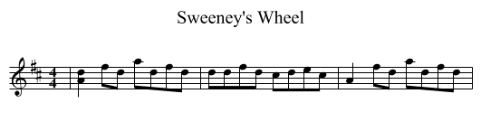 Sweeney's Wheel - staff notation