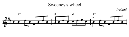 Sweeney's wheel - staff notation