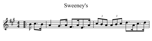 Sweeney's - staff notation