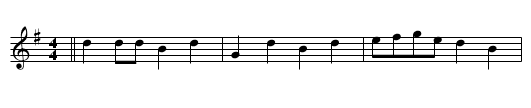 Sweeney's - staff notation
