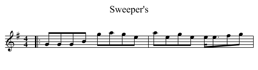 Sweeper's - staff notation