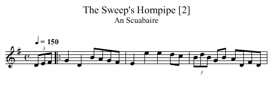 Sweep's Hornpipe [2], The - staff notation
