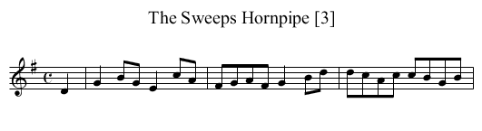 Sweeps Hornpipe [3], The - staff notation