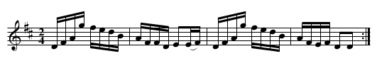Sweet Allen - staff notation