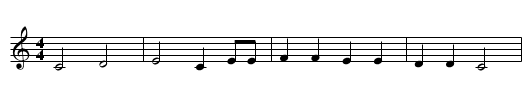 Sweet and Lovely - staff notation