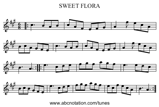 SWEET FLORA - staff notation