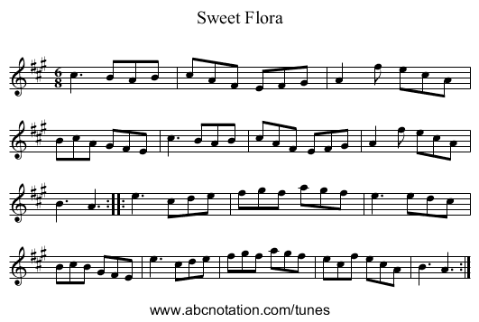 Sweet Flora - staff notation