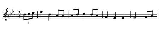 Sweet Innismore - staff notation