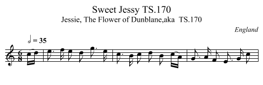 Sweet Jessy TS.170 - staff notation