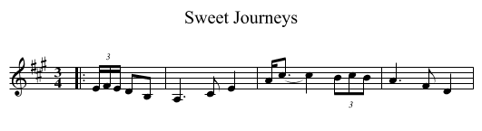 Sweet Journeys - staff notation