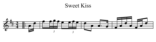 Sweet Kiss - staff notation