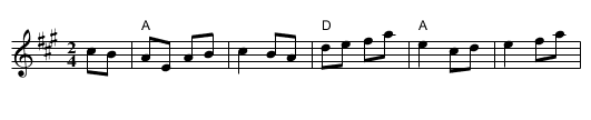Sweet Marie - staff notation