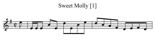 Sweet Molly [1] - staff notation