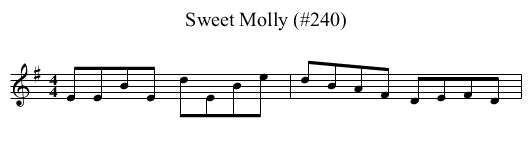 Sweet Molly (#240) - staff notation