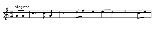 Sweet nightingale - staff notation