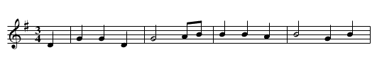 Sweet Nightingale - staff notation