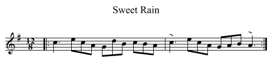Sweet Rain - staff notation