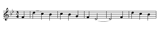 Sweet Violets - staff notation