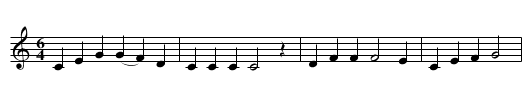 Sweet William - staff notation