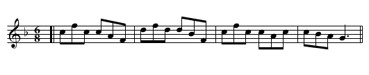 Sweetest Bard - staff notation