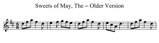 Sweets of May, The – Older Version - staff notation