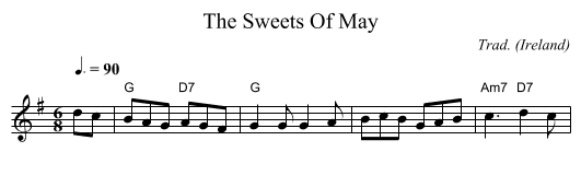 Sweets Of May, The - staff notation