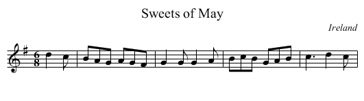 Sweets of May - staff notation