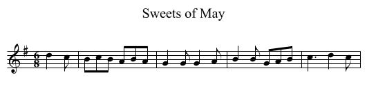 Sweets of May - staff notation
