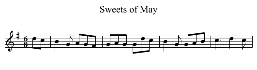 Sweets of May - staff notation