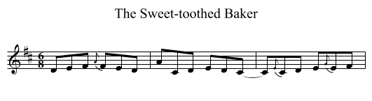 Sweet-toothed Baker, The  - staff notation