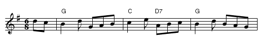 Swine Jig - staff notation
