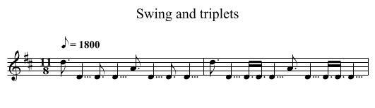 Swing and triplets - staff notation
