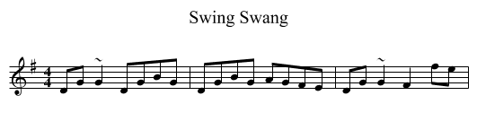 Swing Swang - staff notation