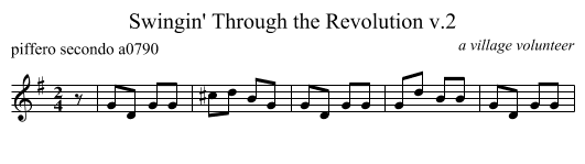 Swingin' Through the Revolution v.2 - staff notation