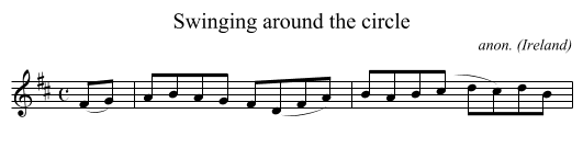 Swinging around the circle - staff notation