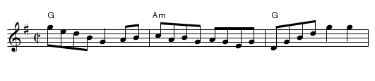 Swinging on a Gate - staff notation