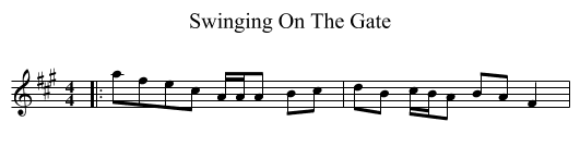 Swinging On The Gate - staff notation