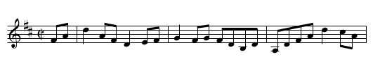 Swinging on the Gate - staff notation