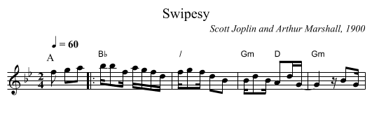 Swipesy - staff notation