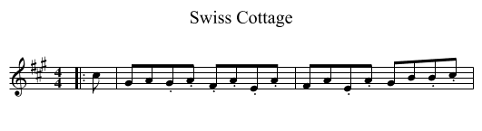 Swiss Cottage - staff notation