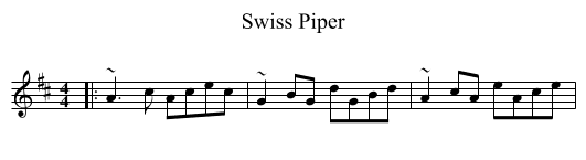 Swiss Piper - staff notation